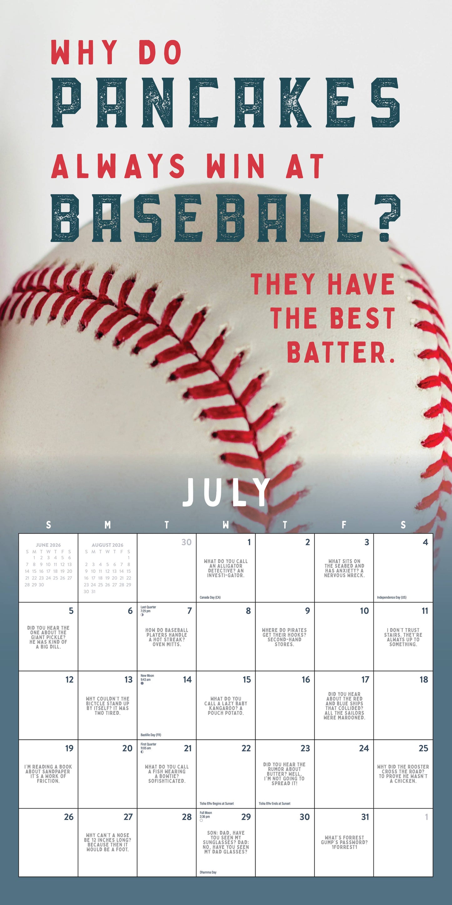 Dad Jokes 2026 Wall Calendar Marble City Press