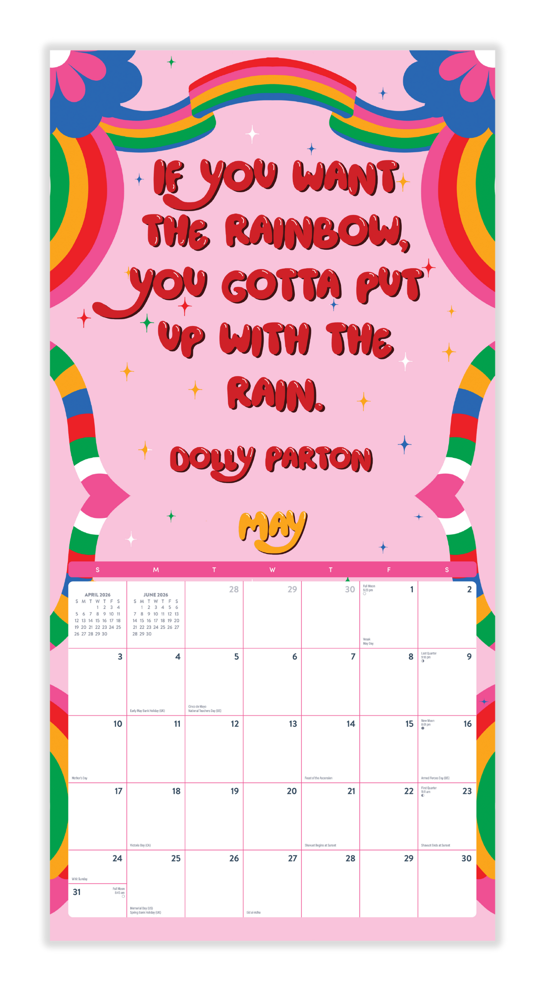 Good Vibes Only 2026 Wall Calendar Marble City Press