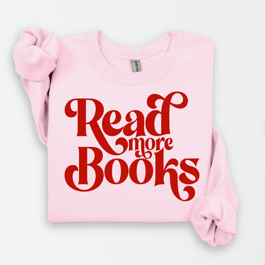 Read More Books Pink Women's Graphic Sweatshirt