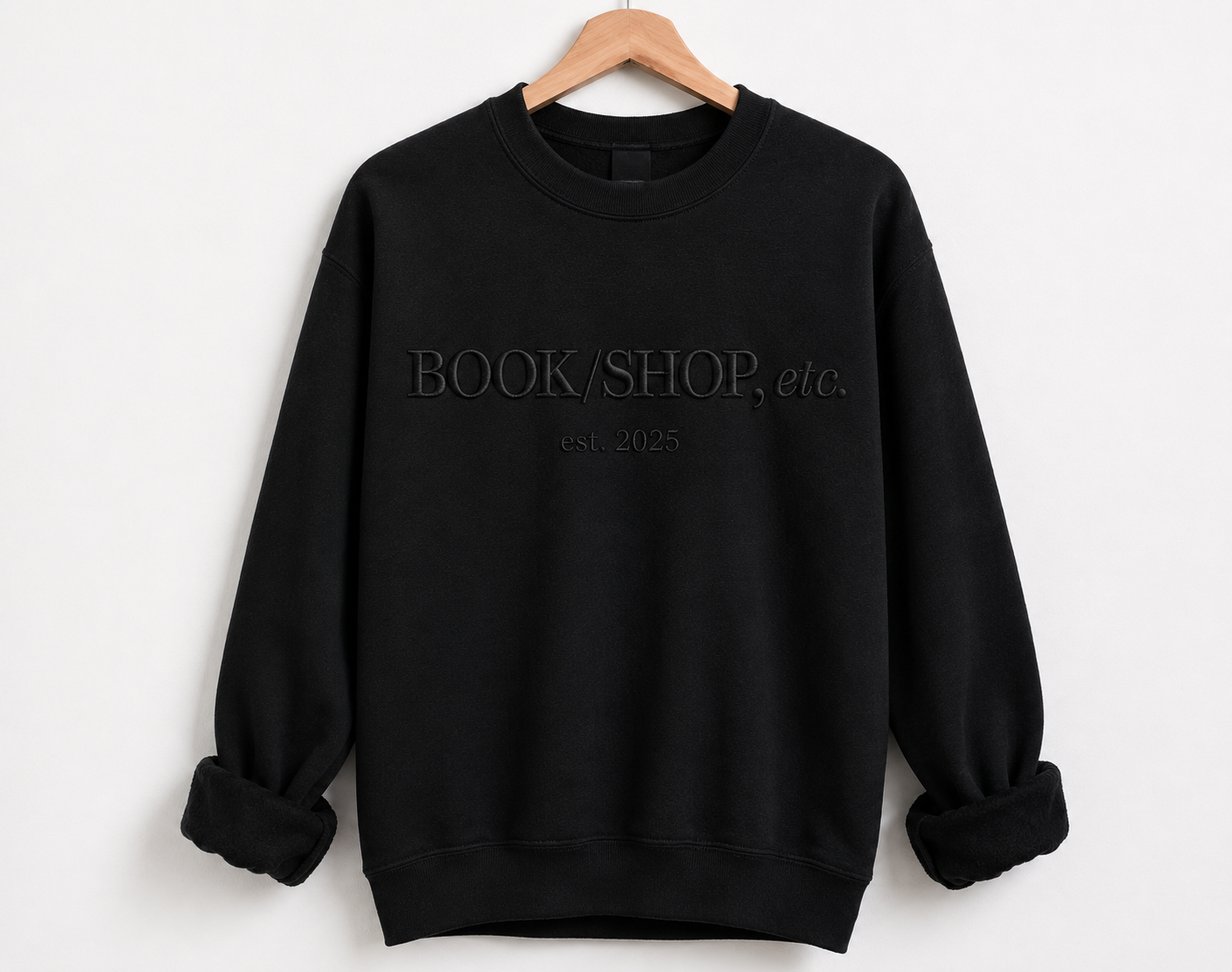 PRE-ORDER: BOOK/SHOP, etc. Embroidered Crewneck