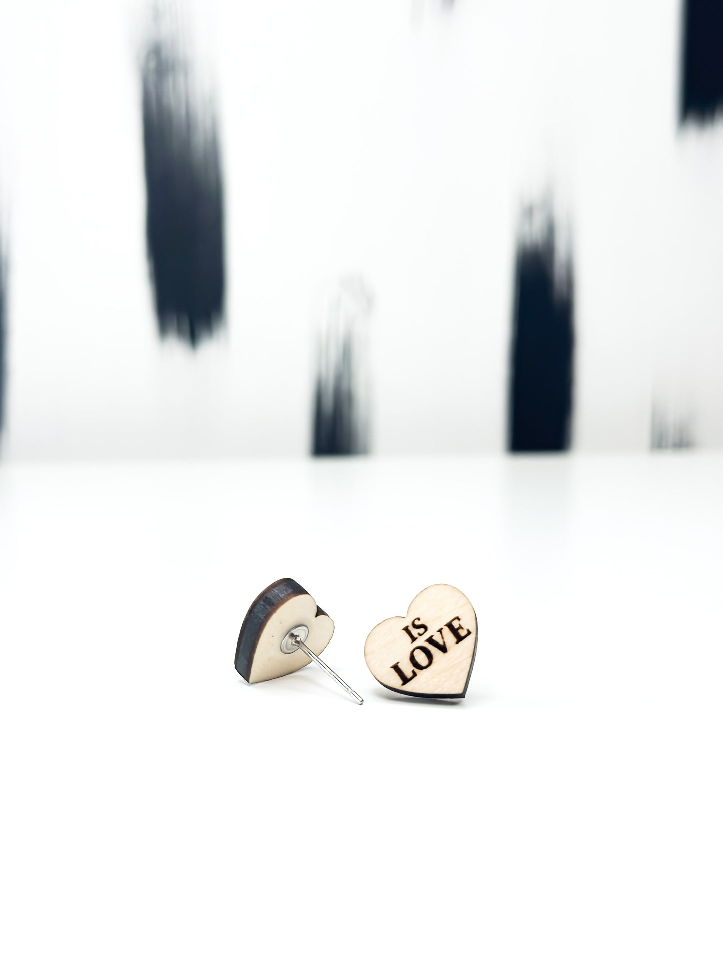 Love Is Love Heart Studs