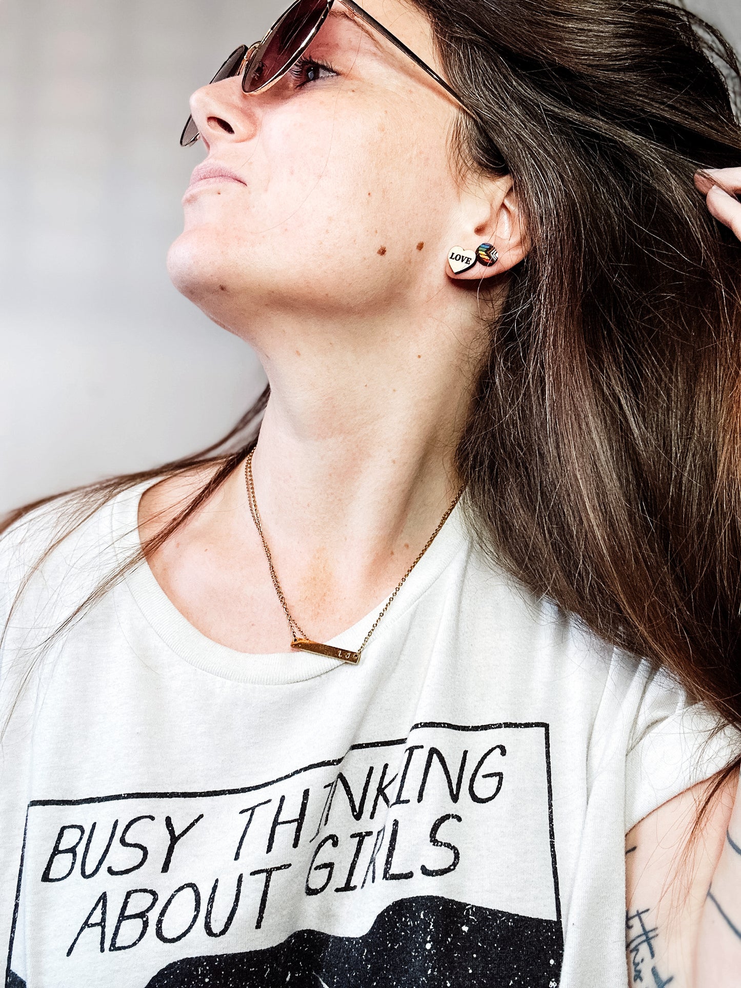 Love Is Love Heart Studs