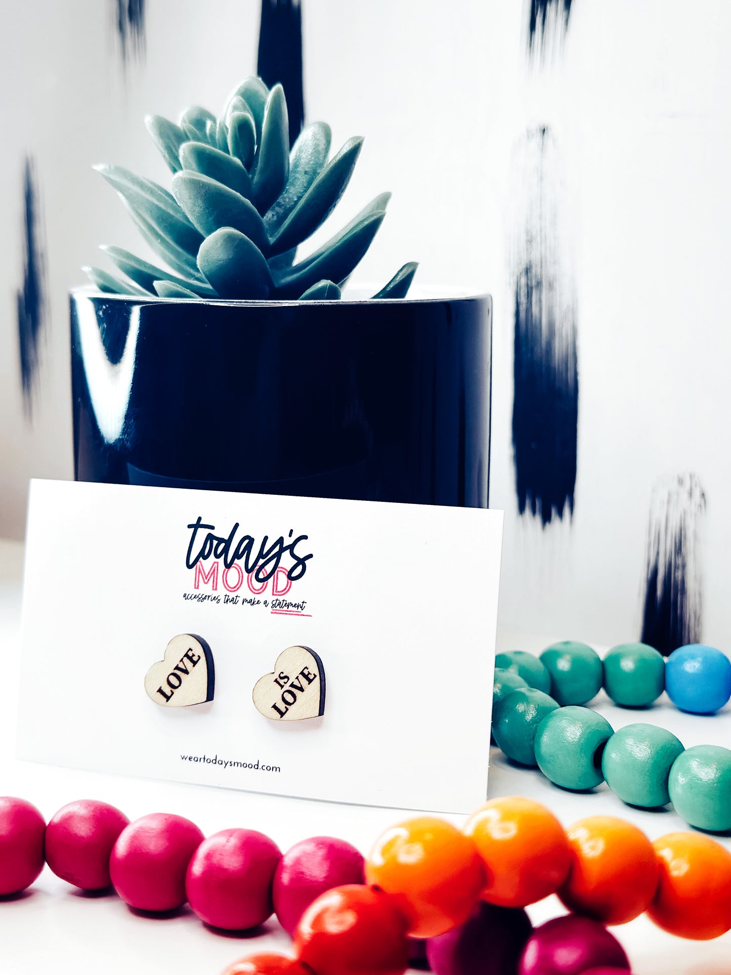 Love Is Love Heart Studs