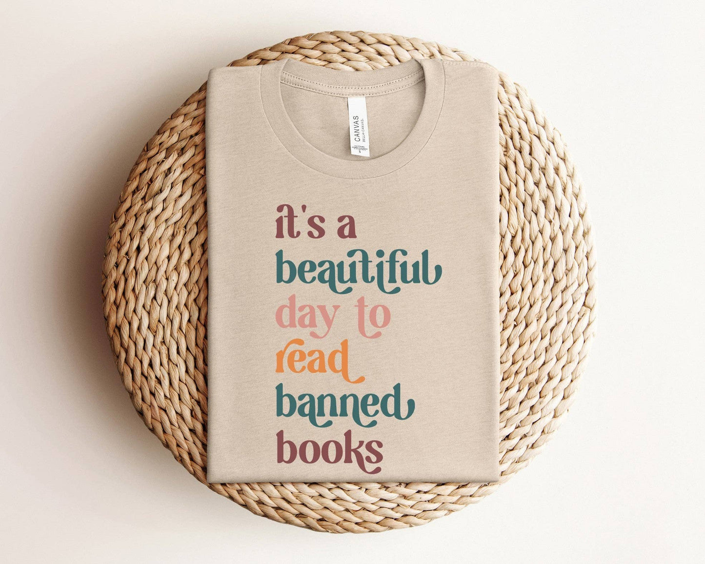 "It's a Beautiful Day to Read Banned Books" Bookish T-Shirt