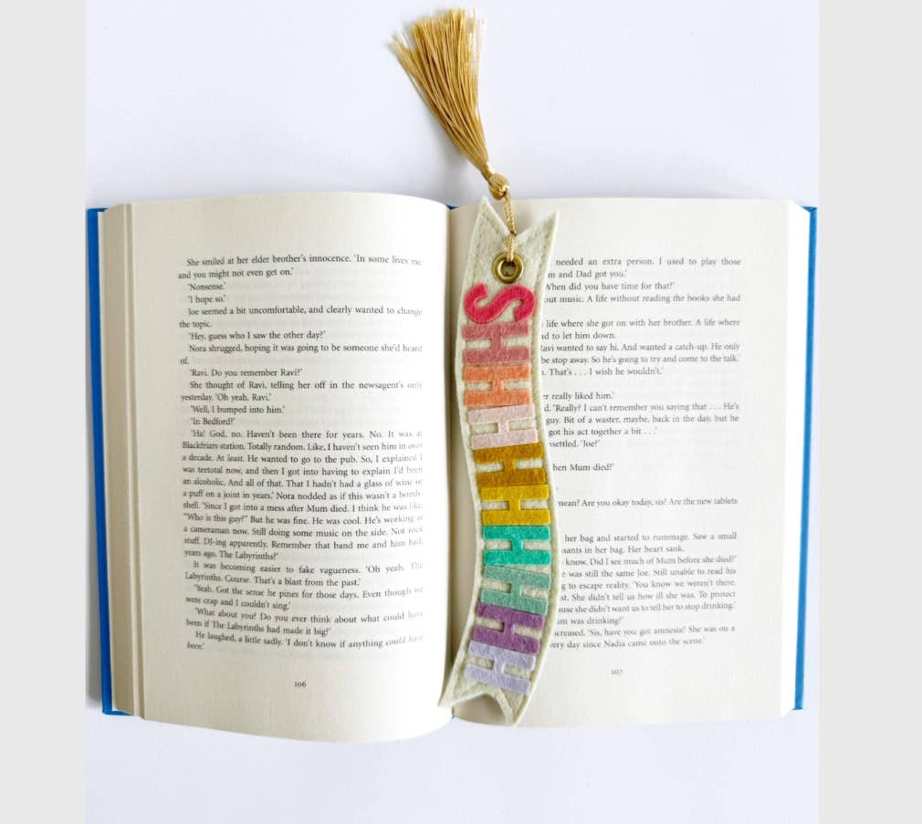 Shh… Rainbow Felt Bookmark