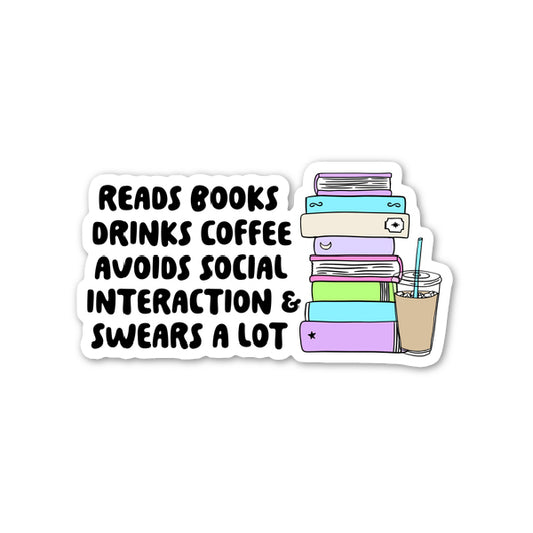 Read, Drink, Avoid, Swear Sticker