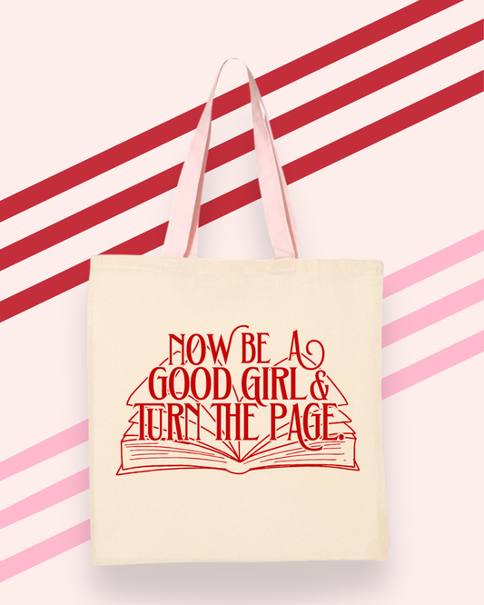 Turn the page Book Tote