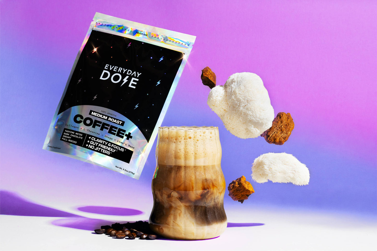 Everyday Dose Mushroom Coffee+ Medium Roast: Focus & Energy