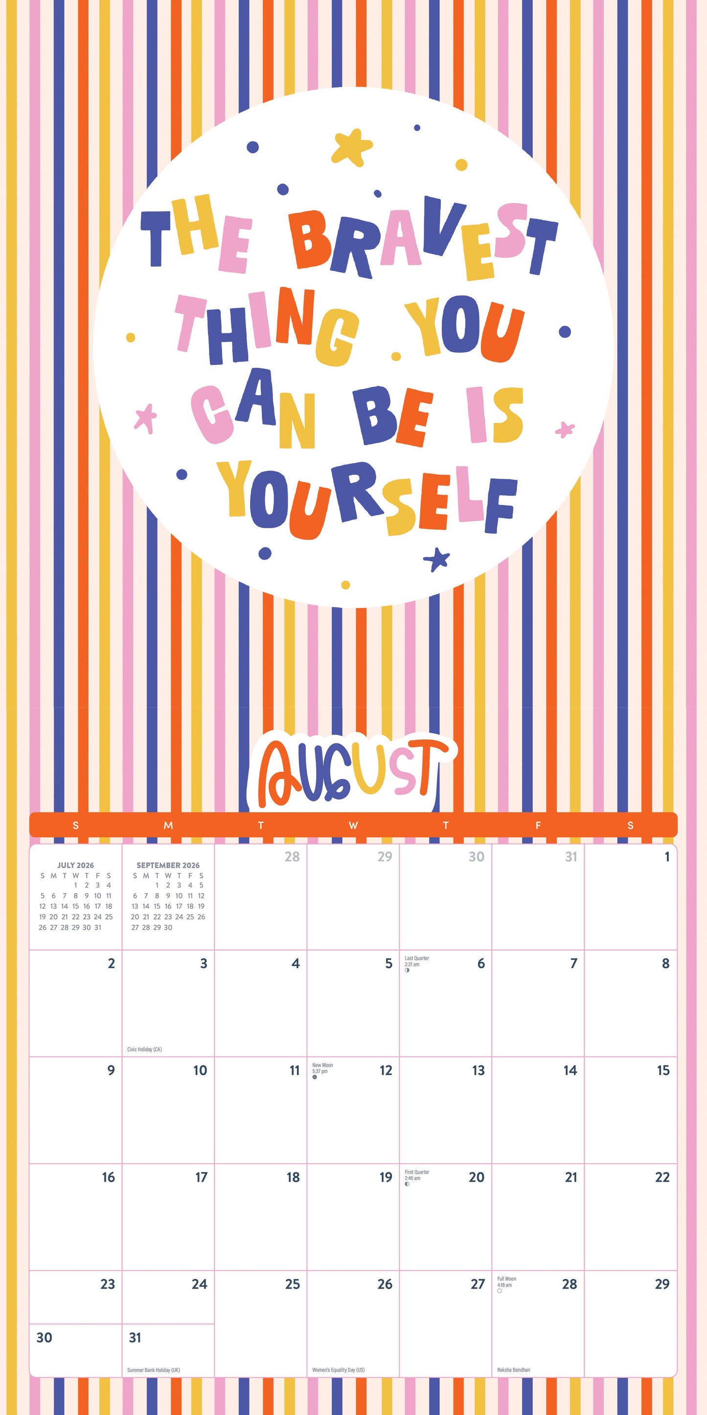 Good Vibes Only 2026 Wall Calendar Marble City Press