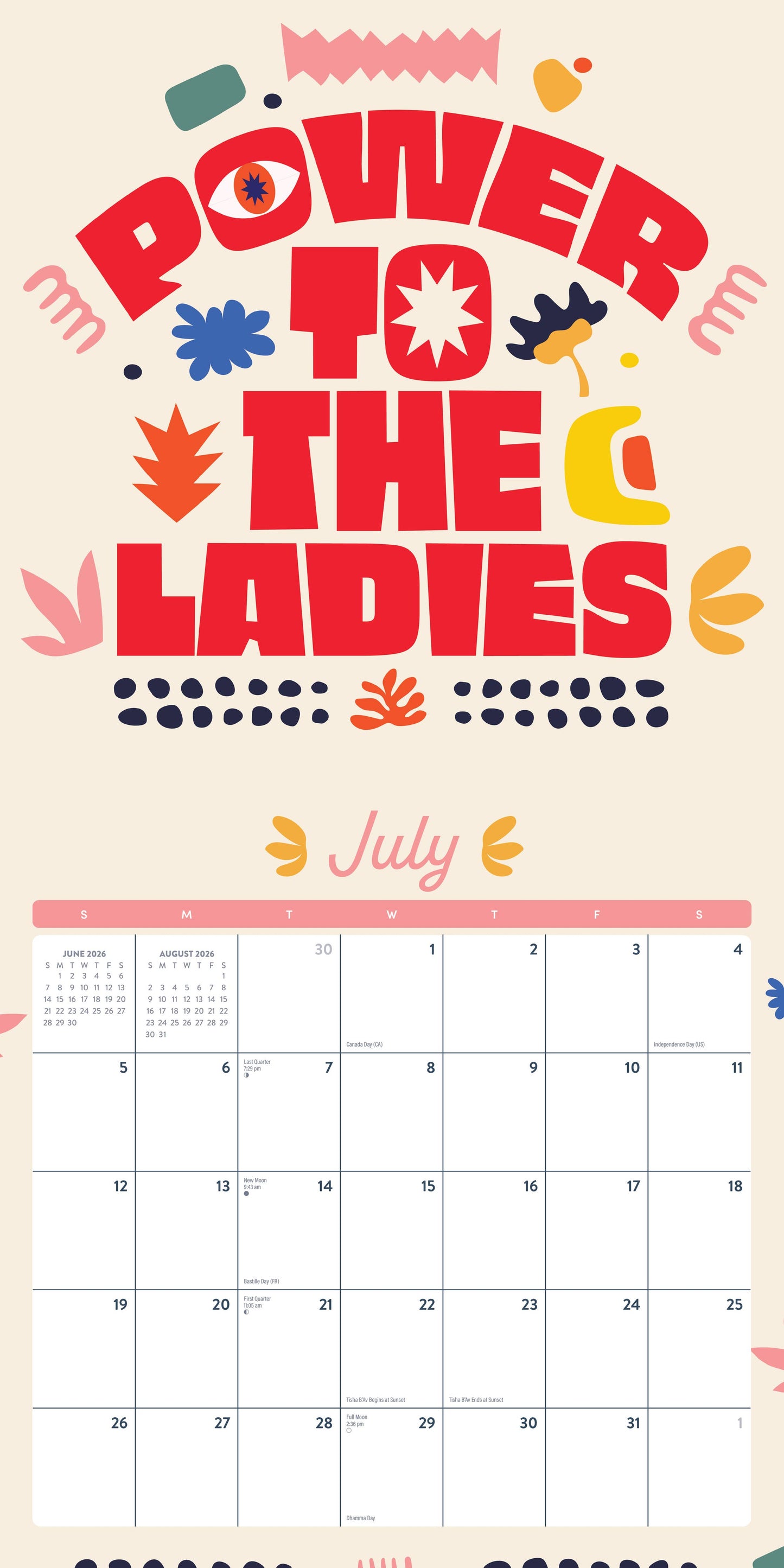 Yes Girl Yes 2026 Wall Calendar Marble City Press