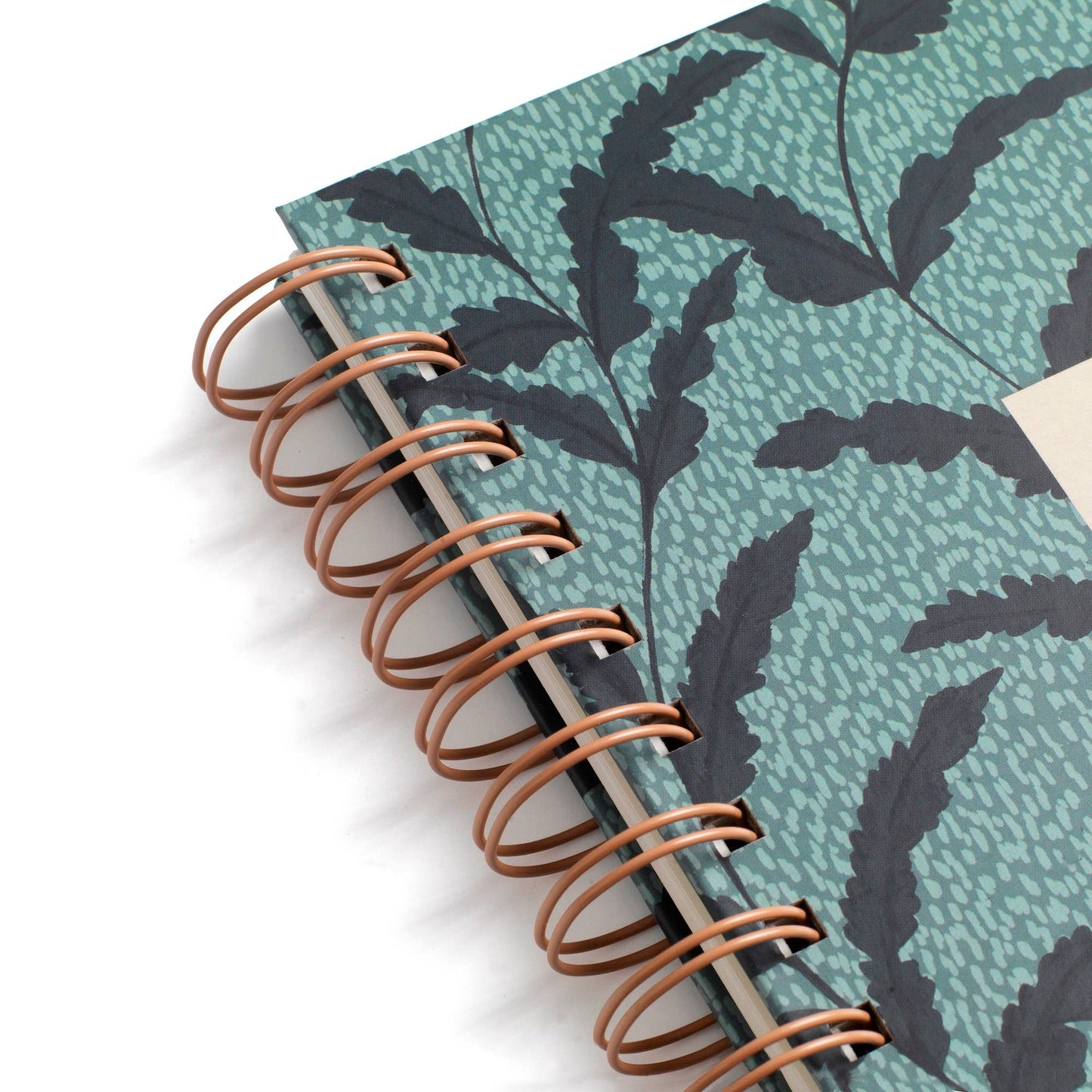 Lined Notebook, B5 Hardcover Spiral - Leafy Bean