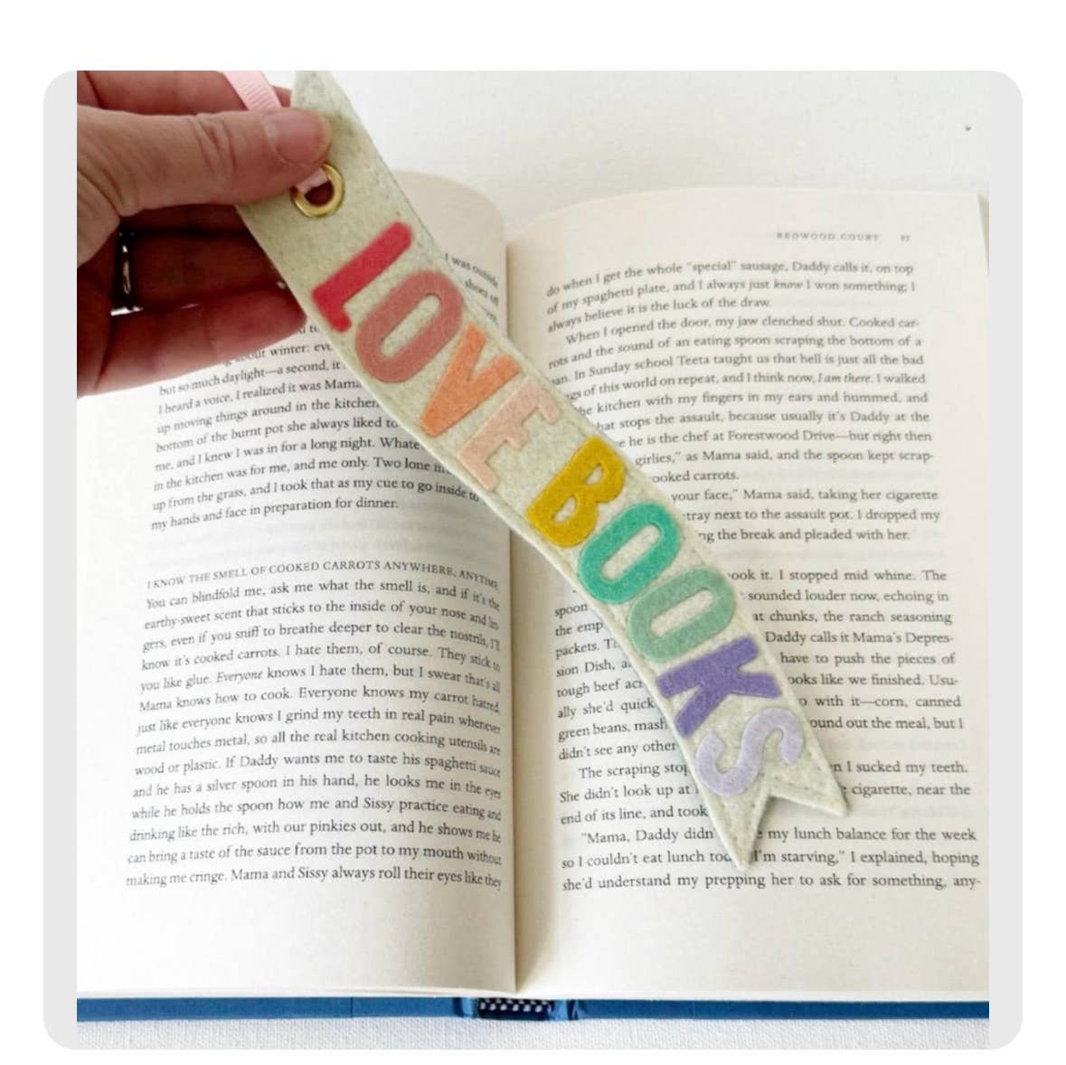 Love Books Felt Bookmark