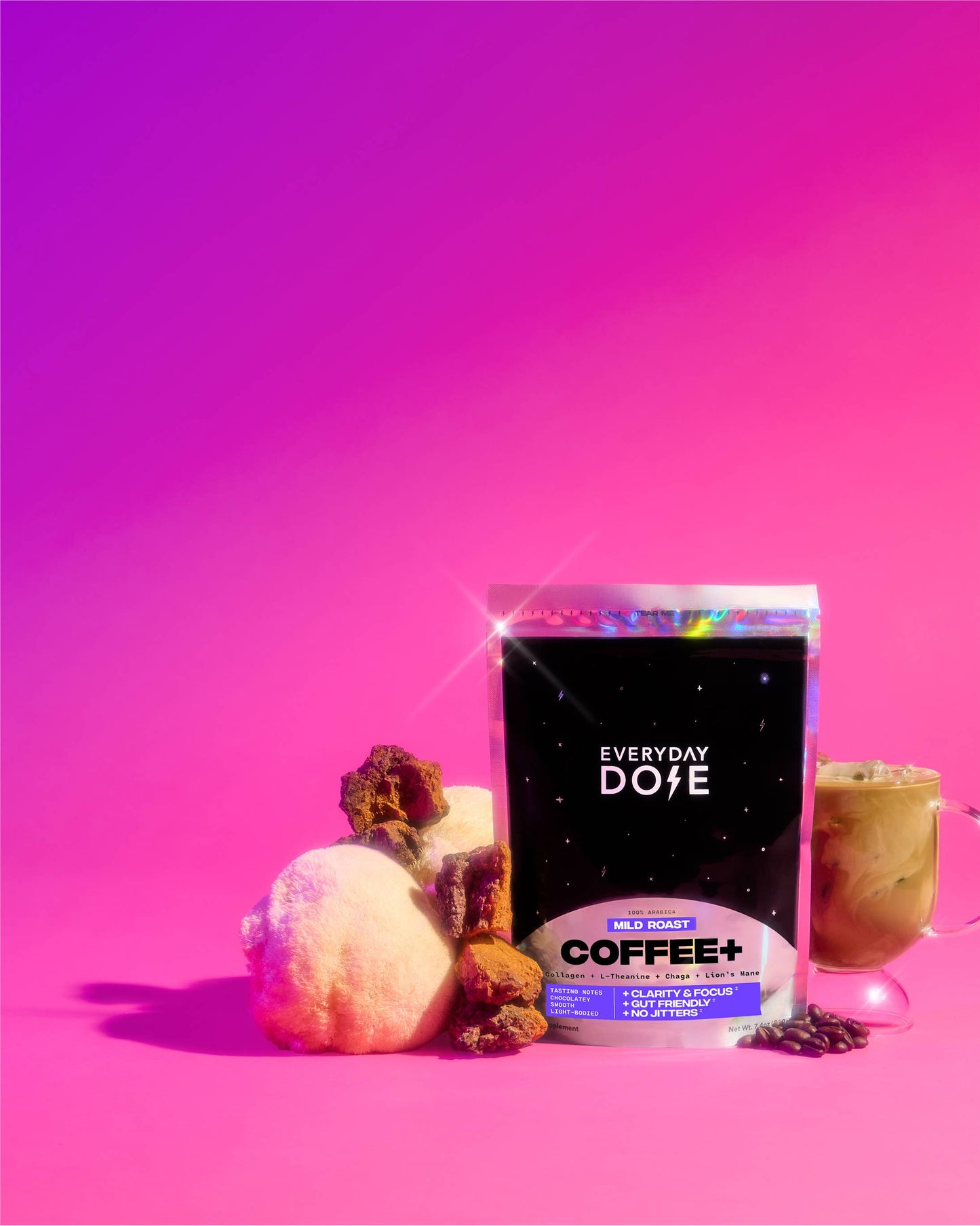 Everyday Dose Mushroom Coffee+ : Focus, Energy & Immunity