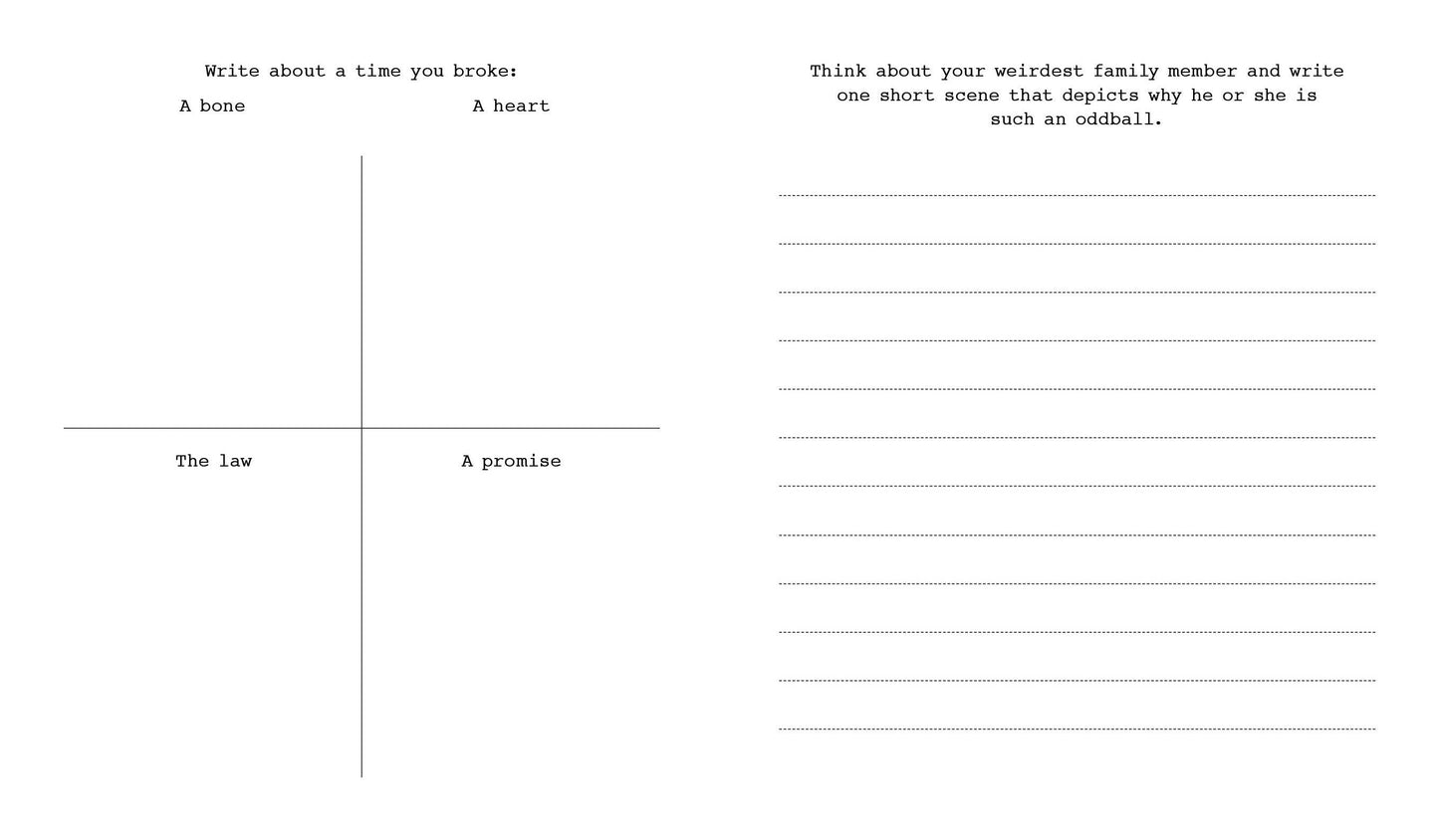 642 Tiny Things to Write About