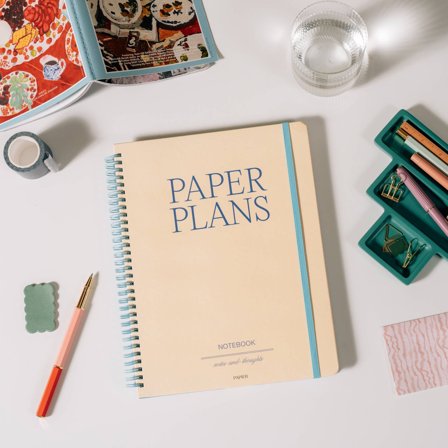 Lined Notebook, B5 Hardcover Spiral - Paper Plans