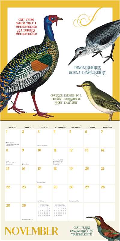 Effin' Birds 2026 Wall Calendar by Aaron  Reynolds