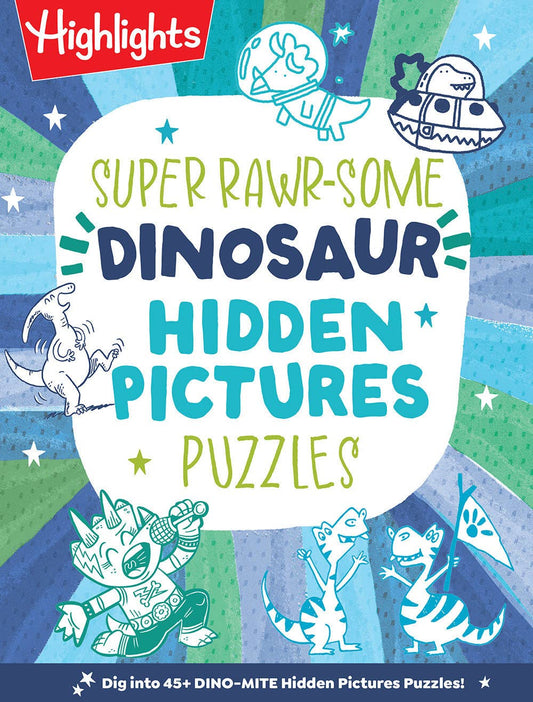 Super Rawrsome Dinosaur Hidden Pictures Puzzles