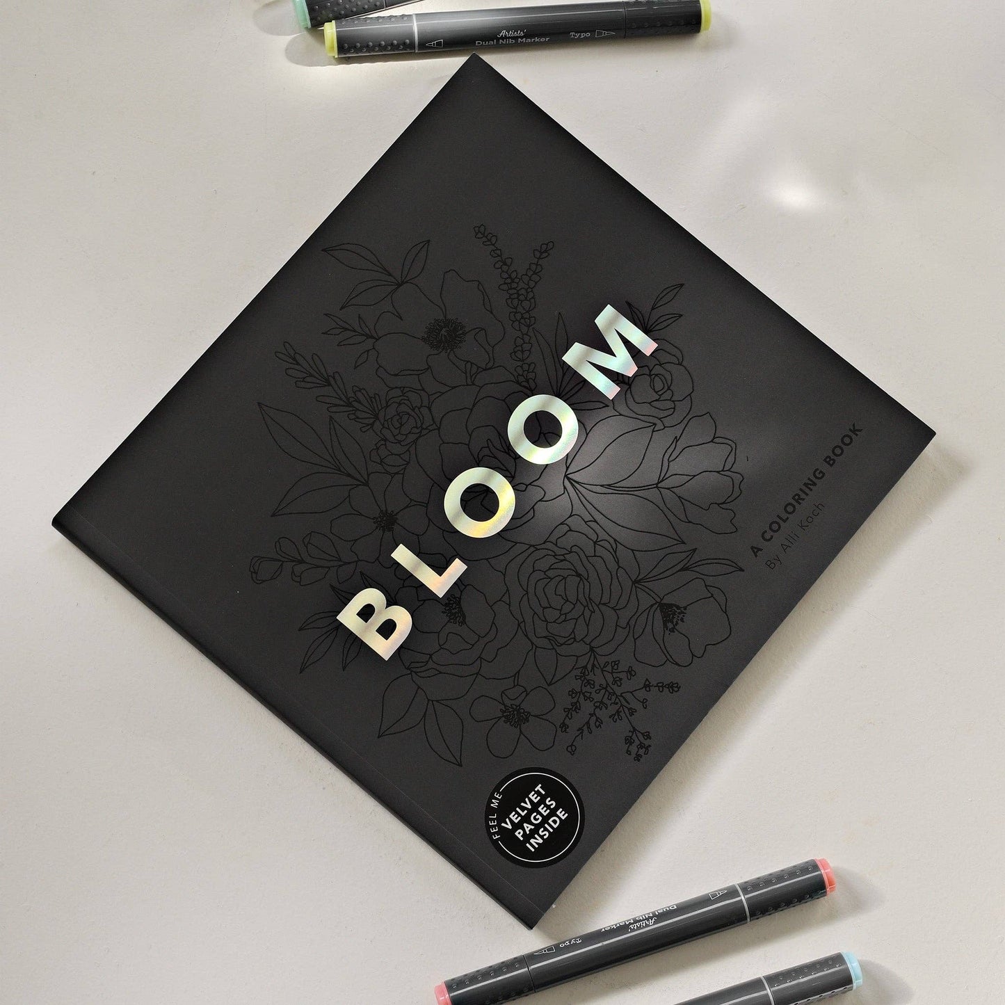 Bloom: Adult Coloring Book with Velvet Pages (Spring)