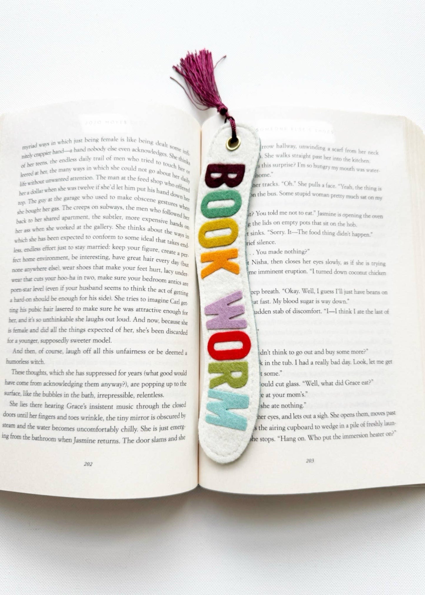 Bookworm Felt Bookmark