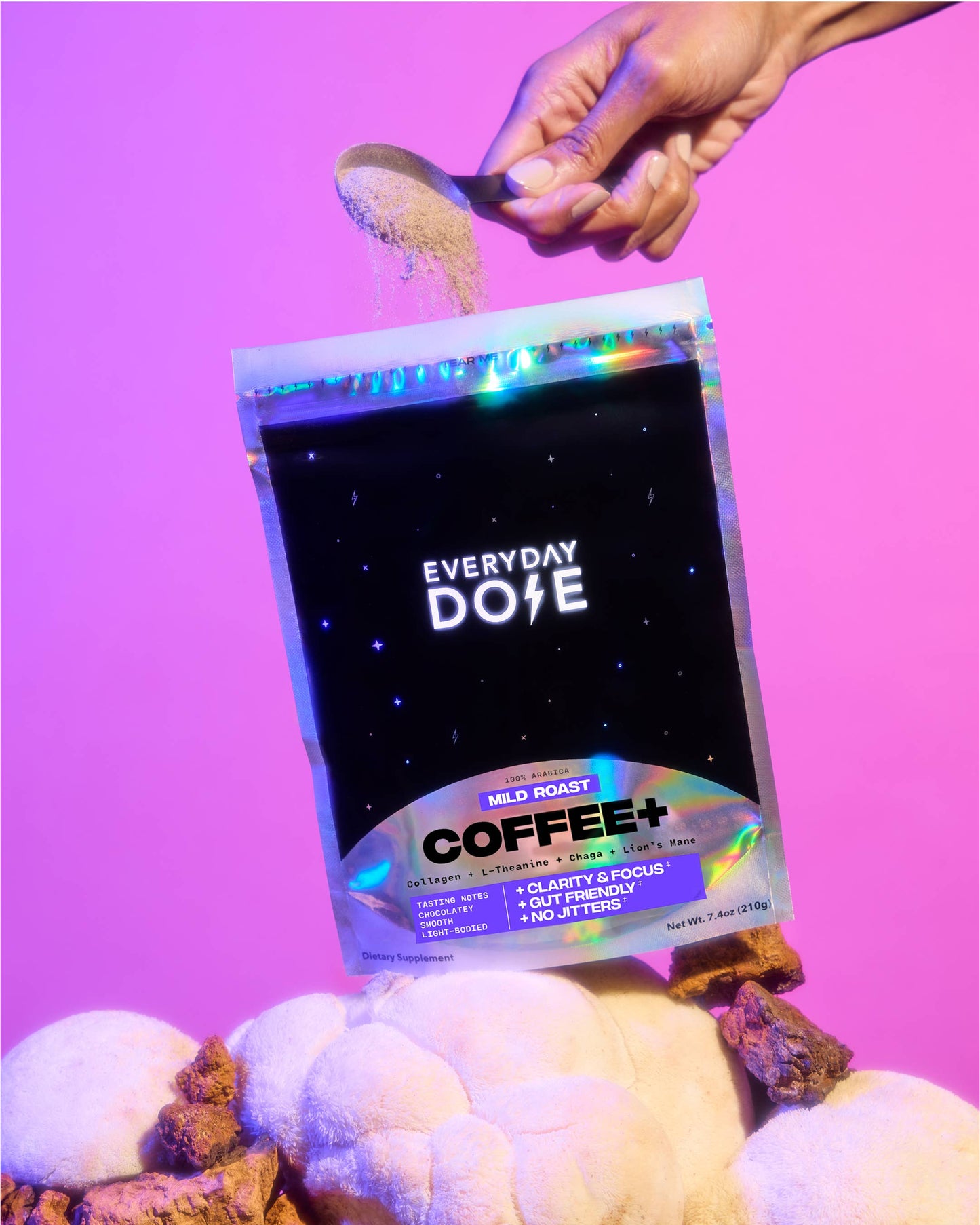 Everyday Dose Mushroom Coffee+ : Focus, Energy & Immunity