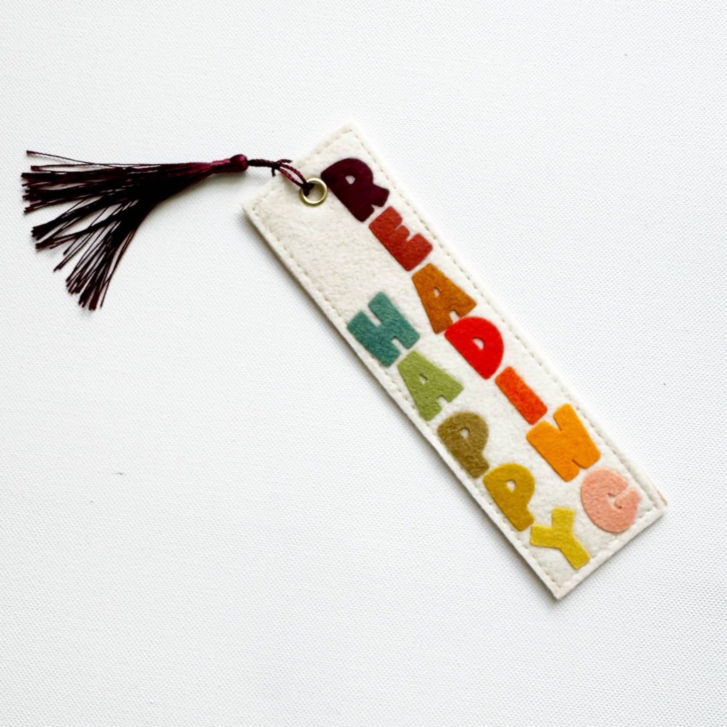 Happy Reading Felt Bookmark 