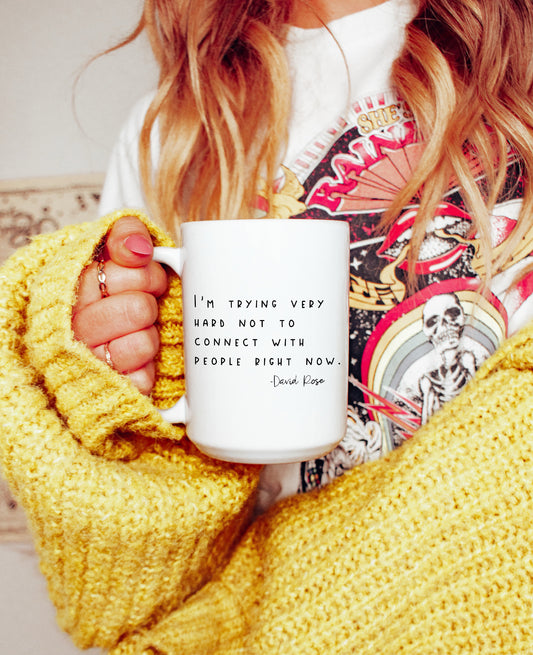 David Rose “Not Connecting” Mug