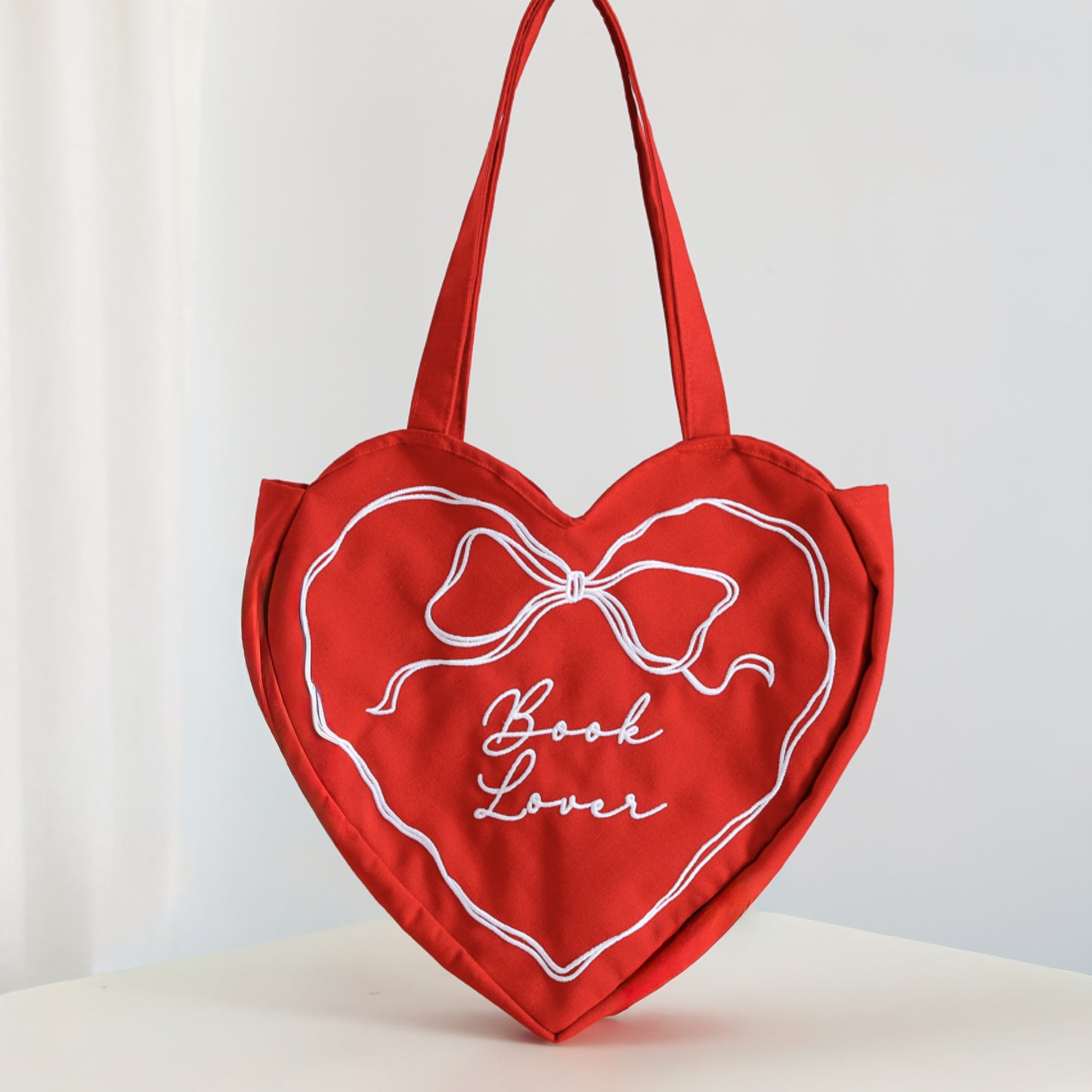 Book Lover Heart Tote Bag