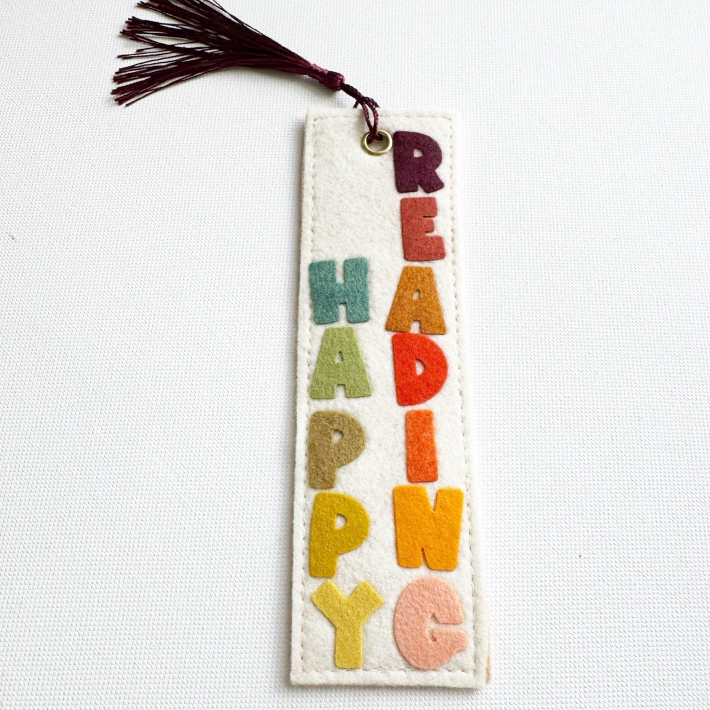 Happy Reading Felt Bookmark 