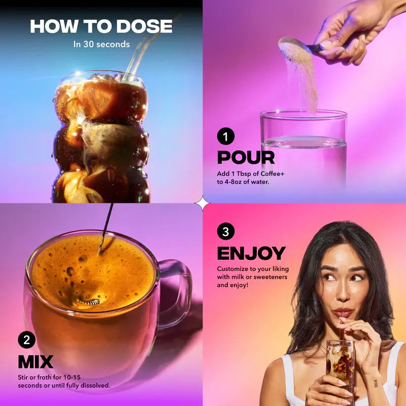 Everyday Dose Mushroom Coffee+ : Focus, Energy & Immunity