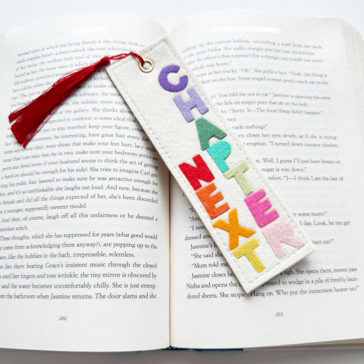 Next Chapter Felt Bookmark