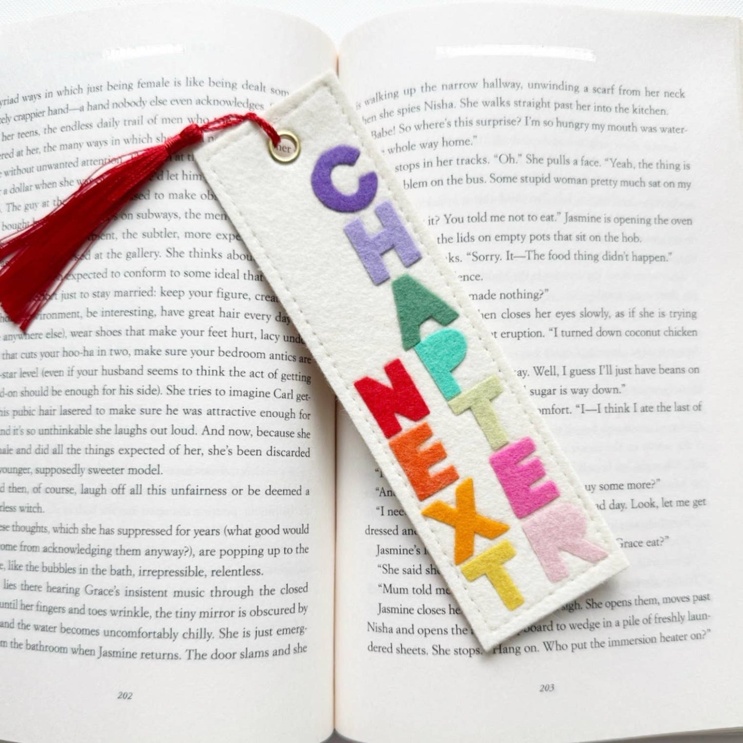 Next Chapter Felt Bookmark