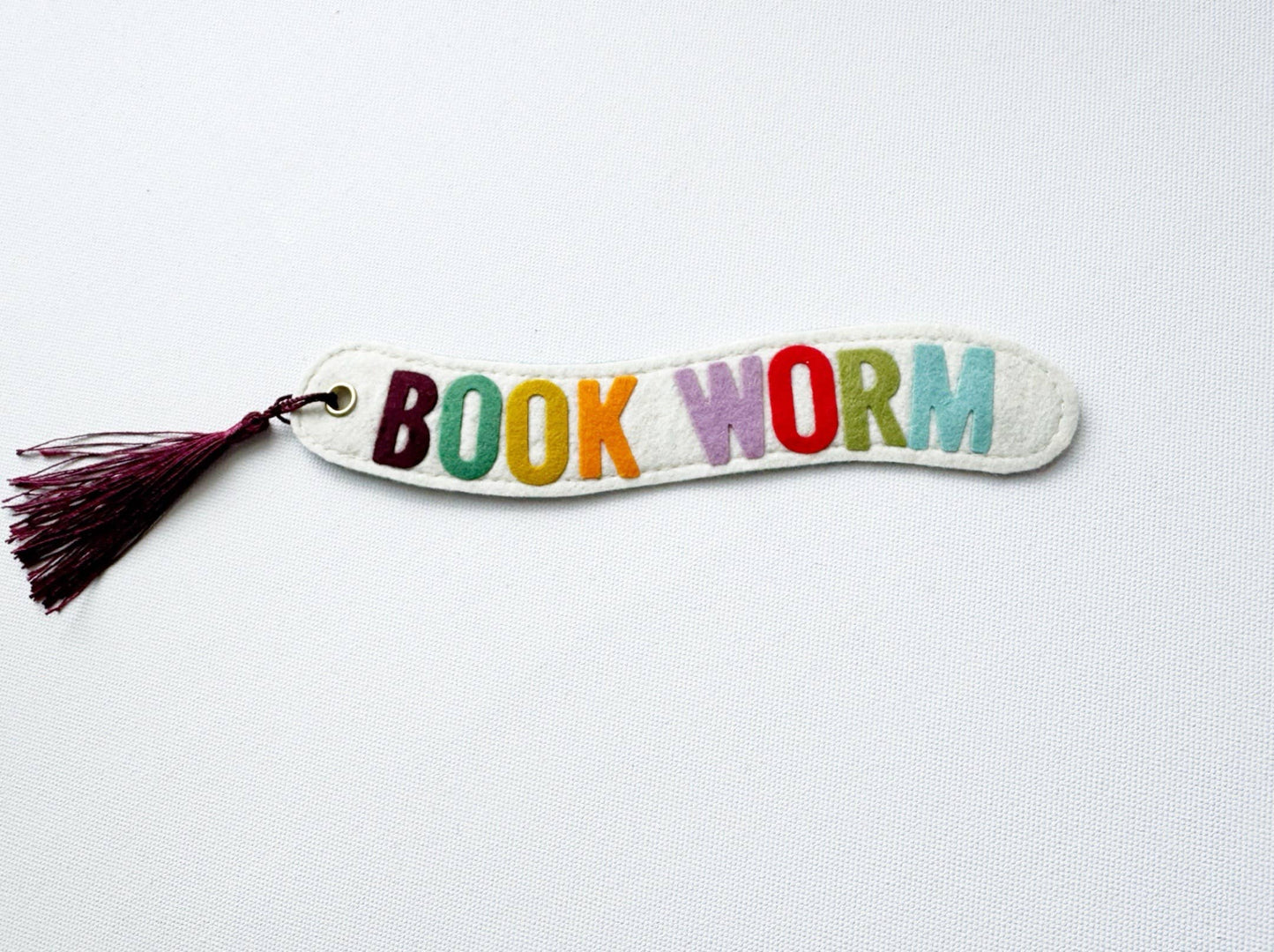 Bookworm Felt Bookmark