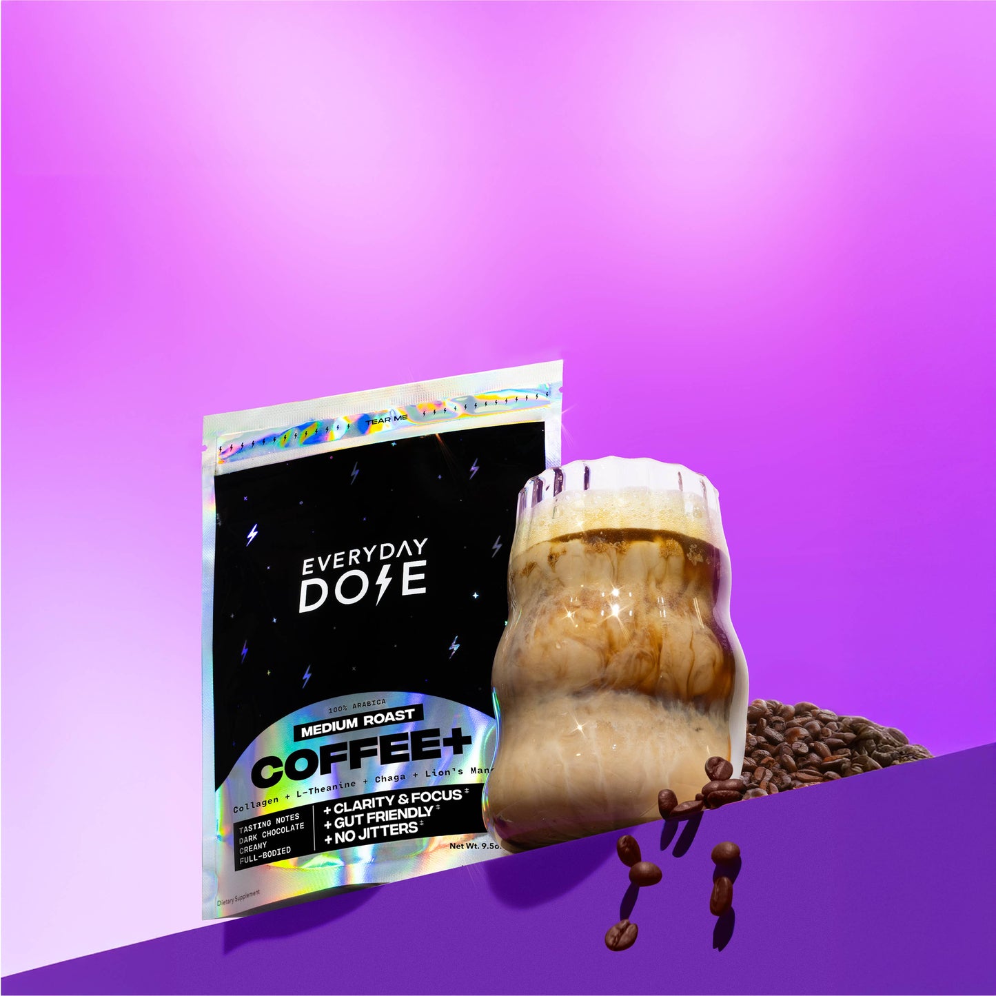 Everyday Dose Mushroom Coffee+ Medium Roast: Focus & Energy