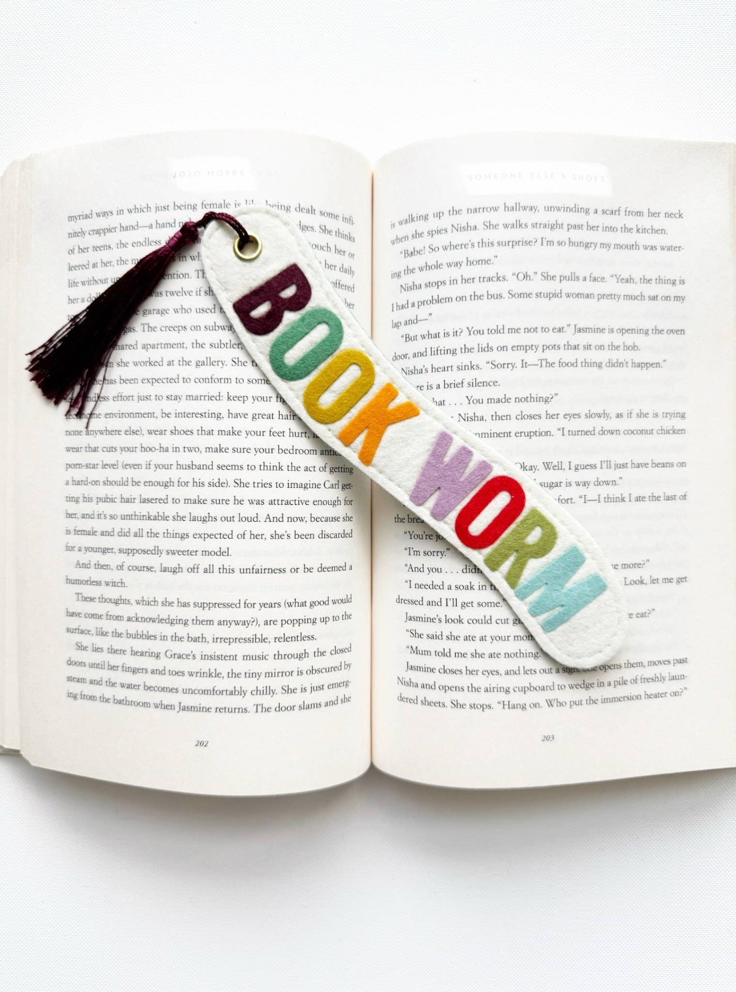 Bookworm Felt Bookmark