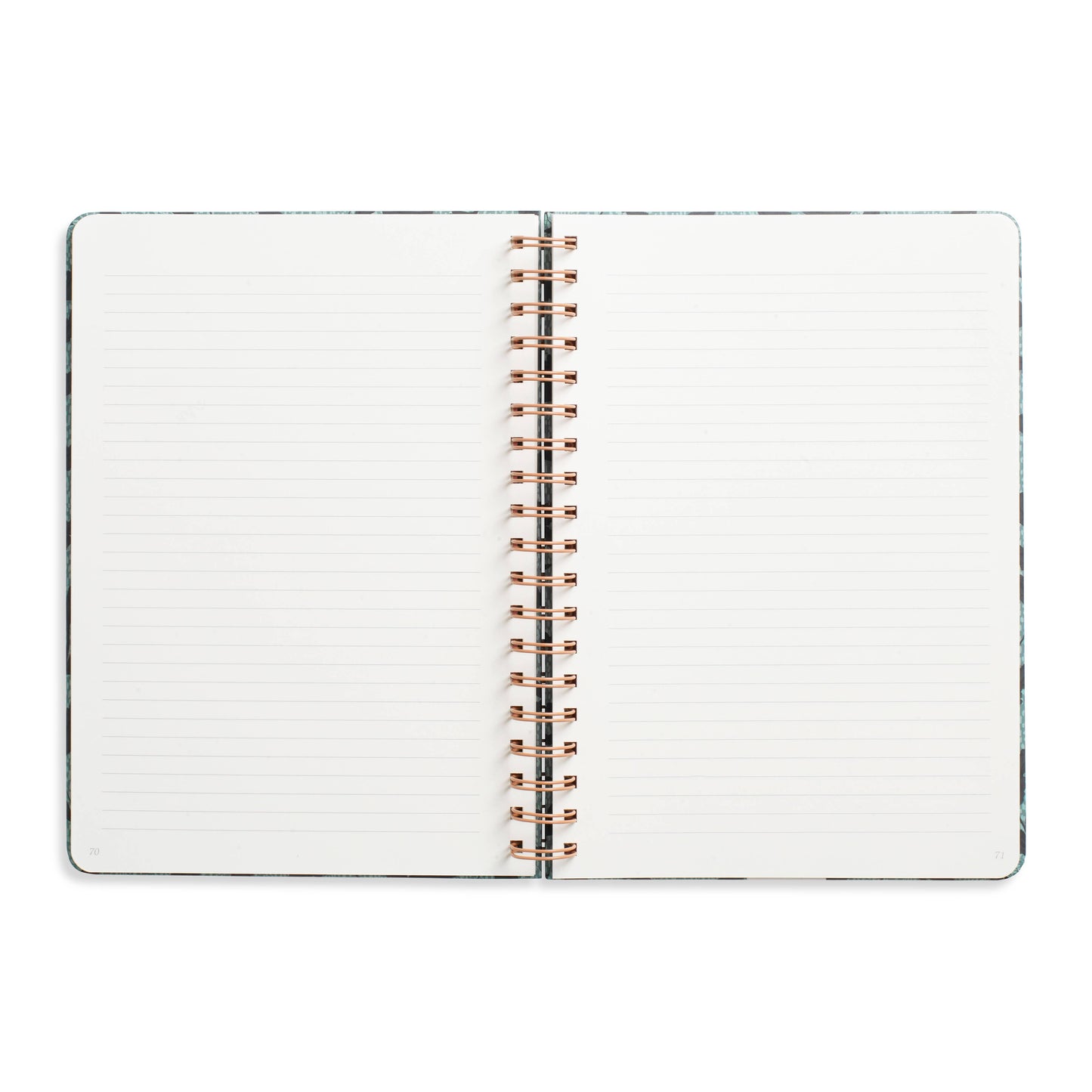 Lined Notebook, B5 Hardcover Spiral - Leafy Bean