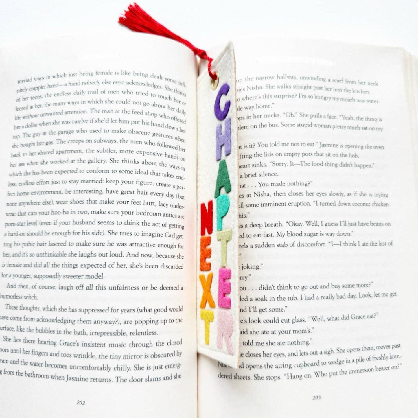 Next Chapter Felt Bookmark