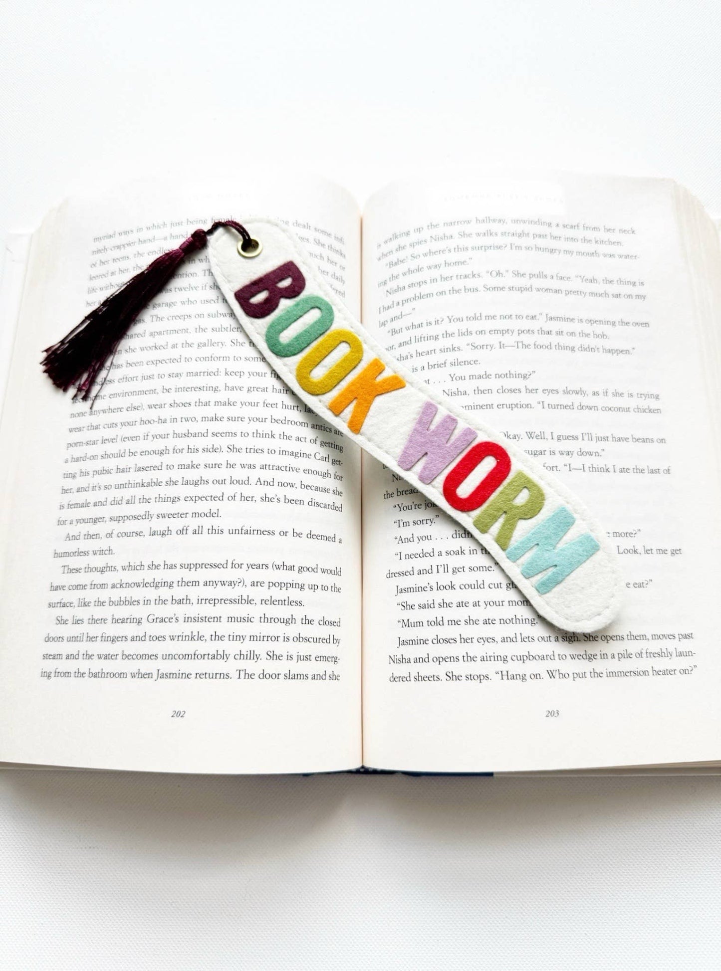 Bookworm Felt Bookmark