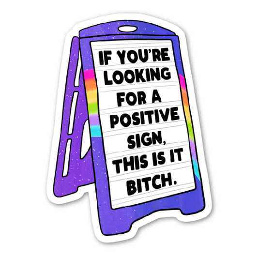 Positive Sign Sticker